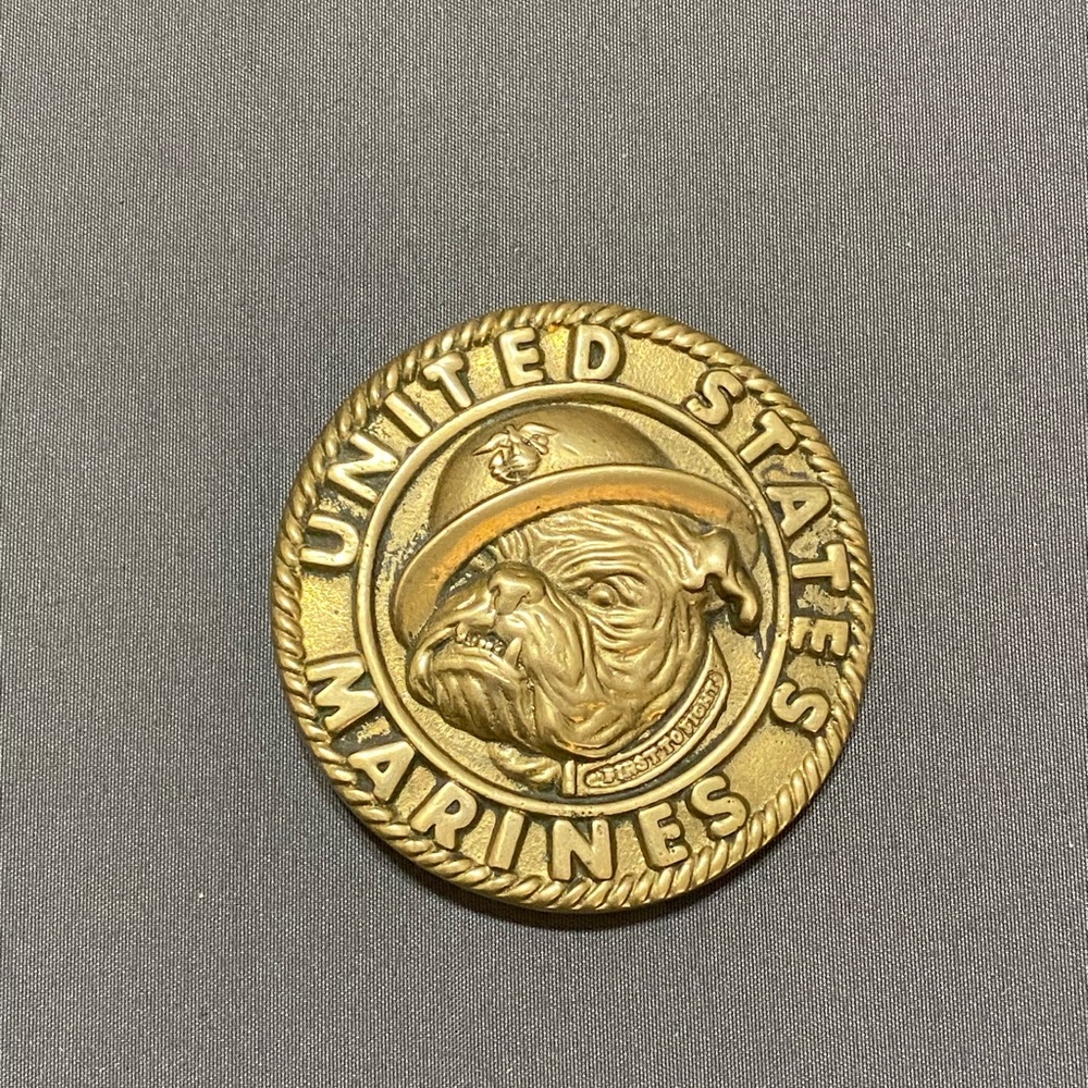 Gold United States Marines belt buckle